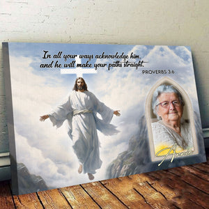 In All Your Ways Acknowledge Him, And He Will Make Your Paths Straight.-Bible Verse Canvas Wall Decor-Personalized Poster-Proverbs 3:6