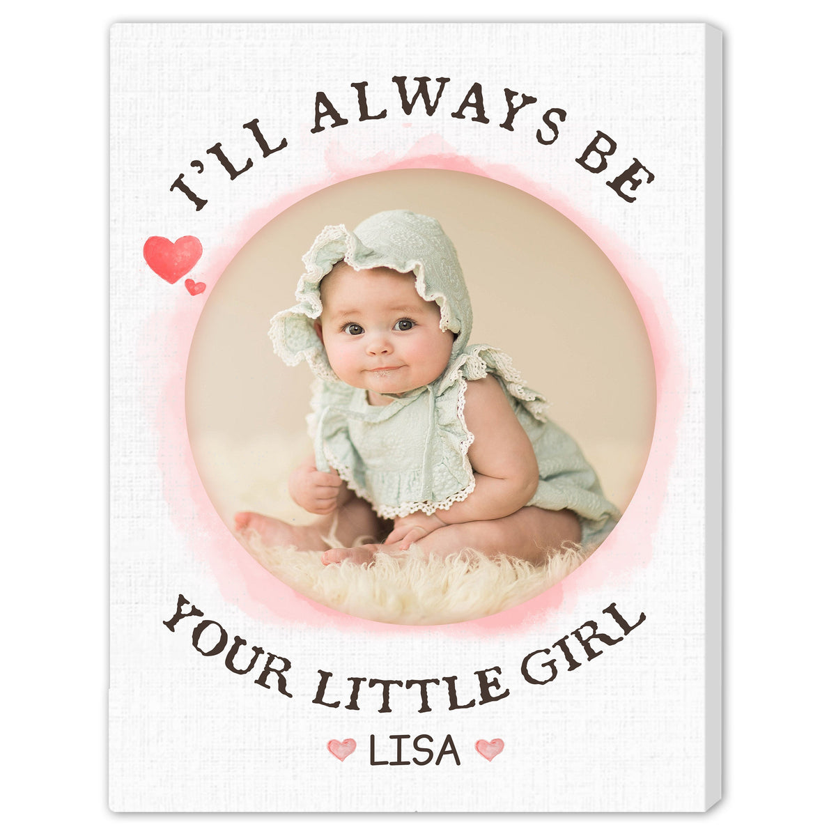 Mom's Little Boy/Girl - Personalized Mother's Day Gift For Mom From Son/Daughter - Custom Photo Canvas