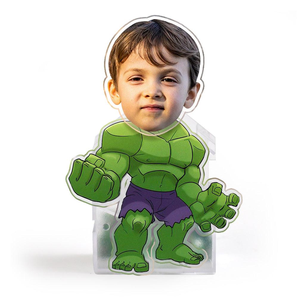 Custom Face Shaking Head Ornament Personalized Hulk Car Dashboard Decoration Home Desktop Ornament