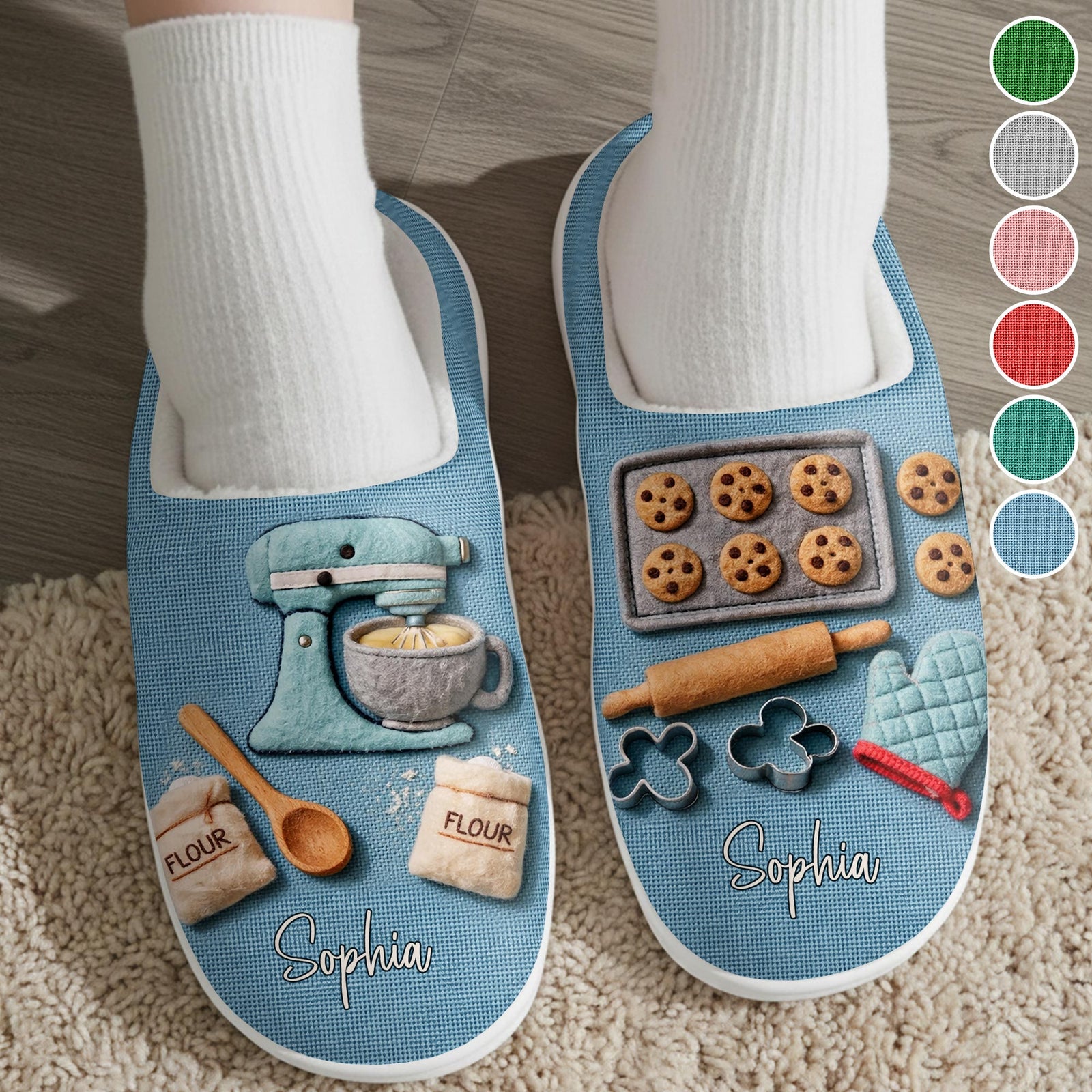 Baking Is My Love Language Personalized Slippers, Gift For Bakers