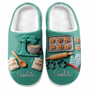 Baking Is My Love Language Personalized Slippers, Gift For Bakers