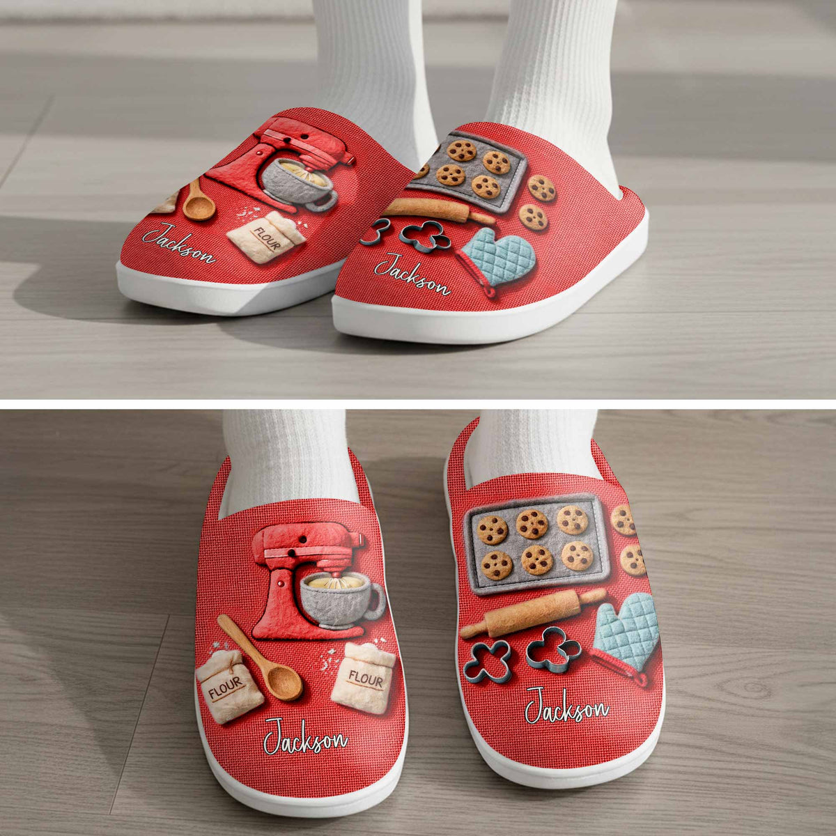 Baking Is My Love Language Personalized Slippers, Gift For Bakers