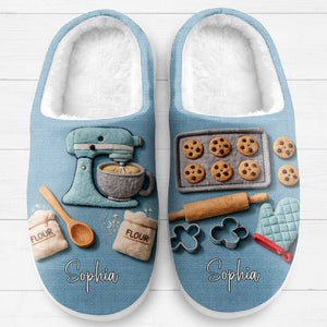 Baking Is My Love Language Personalized Slippers, Gift For Bakers