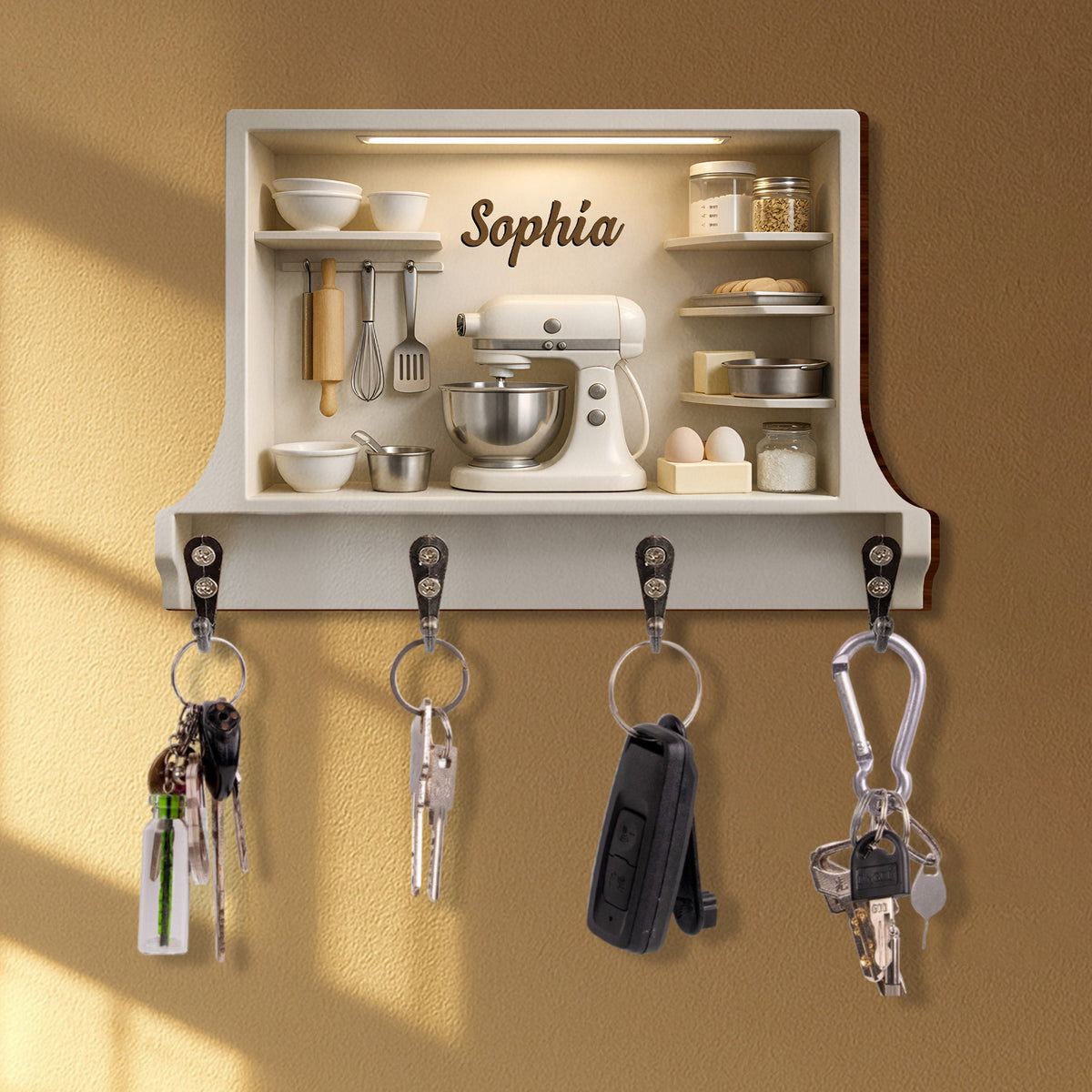 Customize Your Kitchen Essentials With Style, Personalized Key Holder, Gift For Home Chefs And Cooking Enthusiasts