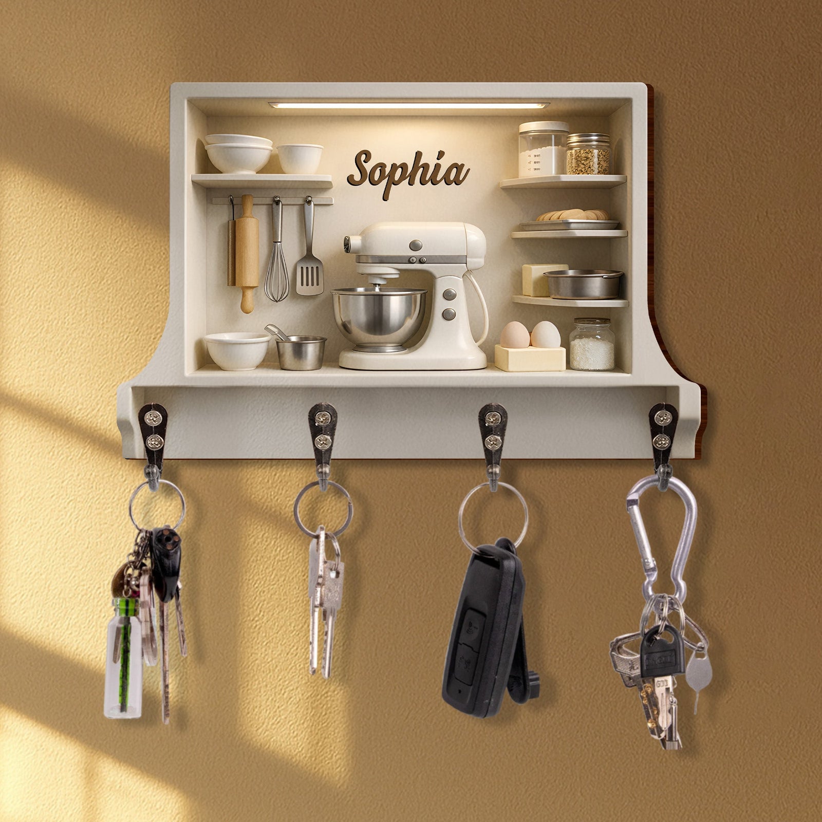Customize Your Kitchen Essentials With Style, Personalized Key Holder, Gift For Home Chefs And Cooking Enthusiasts