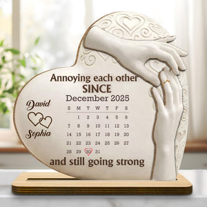 Annoying Each Other Since, Heart and Hands Design, Personalized Gift For Couples