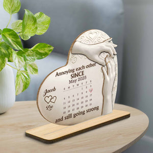 Annoying Each Other Since, Heart and Hands Design, Personalized Gift For Couples