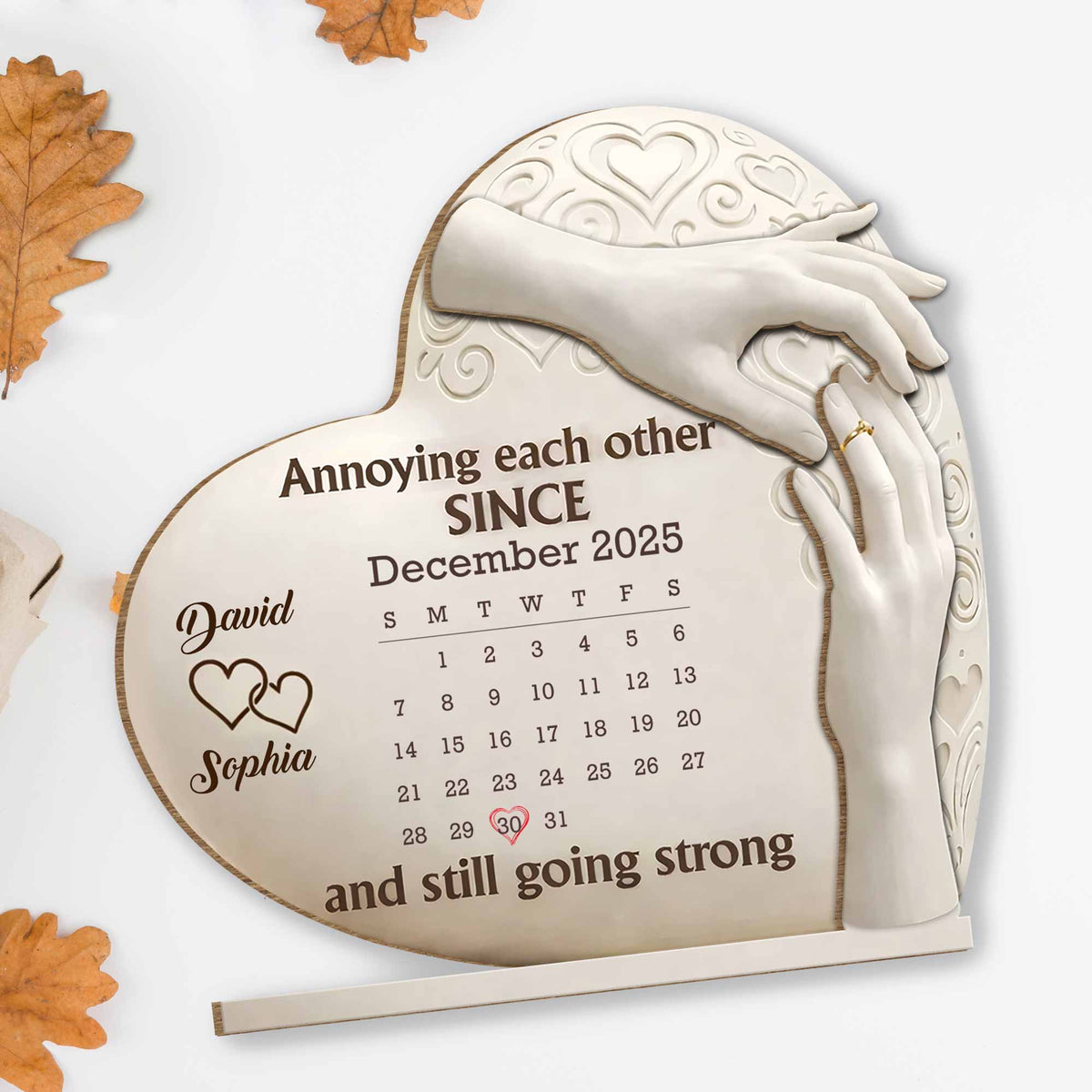 Annoying Each Other Since, Heart and Hands Design, Personalized Gift For Couples