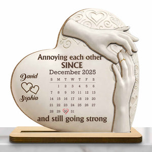 Annoying Each Other Since, Heart and Hands Design, Personalized Gift For Couples