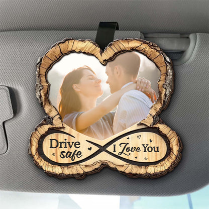 Drive Safe I Love You Heart Shaped Clip,Custom Car Visor Clip,Gift For Spouse And Partner