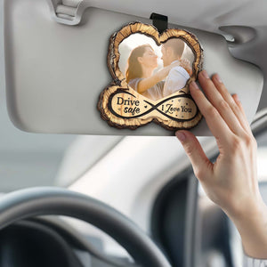 Drive Safe I Love You Heart Shaped Clip,Custom Car Visor Clip,Gift For Spouse And Partner