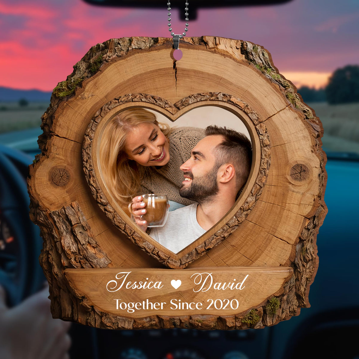 Together Since, Heart Shaped Wood Ornament, Gift For Couples Valentine's Day Gift For Husband Gift For Boyfriend