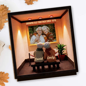 Growing Old Together Since, Wooden Plaque, Gift For Grandparents