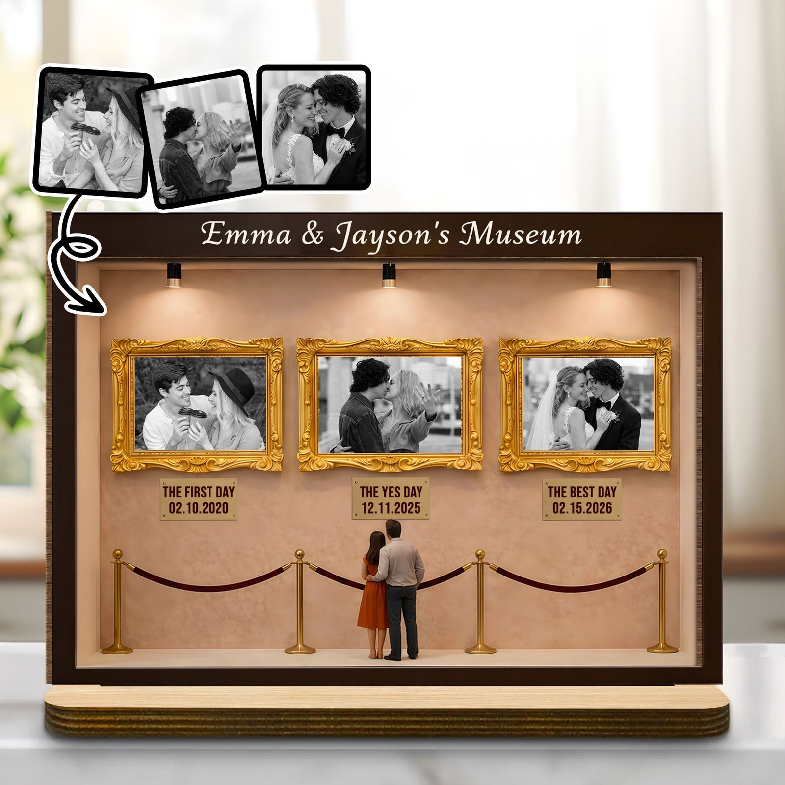 Special Moments and Milestones Museum Style Wood Plaque,Personalized Custom Wood Plaque,Gift For Couples