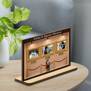 Special Moments and Milestones Museum Style Wood Plaque,Personalized Custom Wood Plaque,Gift For Couples