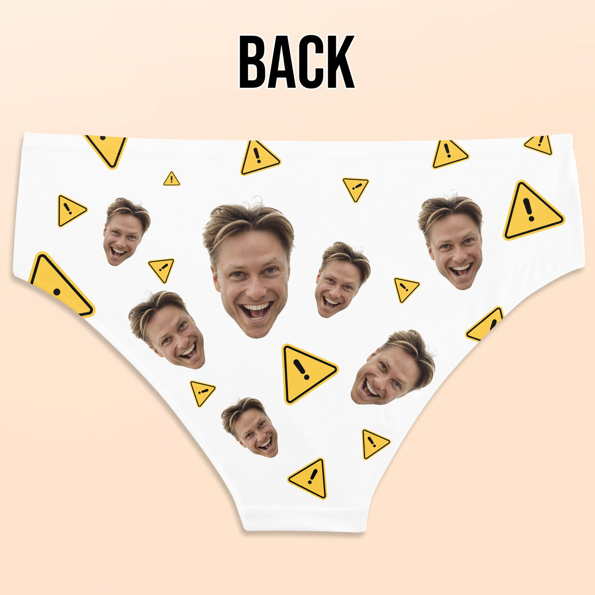 Caution Slippery When Wet, Personalized Women's Low-waisted Brief, Gift For Wife