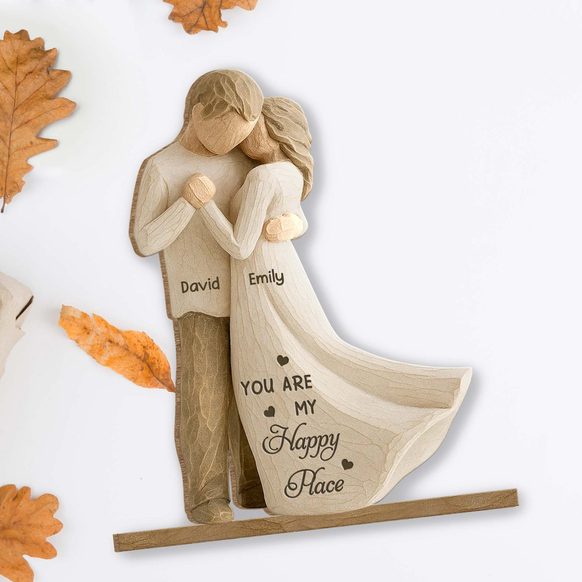 You Are My Happy Place, Couple Embracing, Personalized Gift for Couples Valentine's Gift For BoyFriend, Gift For Girlfriend