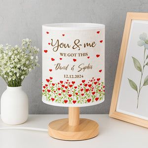 You & Me We Got This Surrounded By Love And Tulips, Personalized Fabric Lamp, Gift For Couples