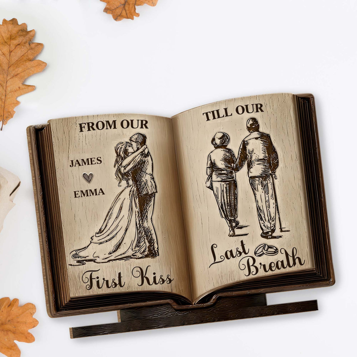 From Our First Kiss Till Our Last Breath, Custom Wood Plaque, Gift For Couples