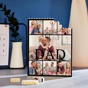 Custom Building Block Puzzle Vertical Building Photo Brick for Dad Happy Father's Day Gift For Him Gift For Father