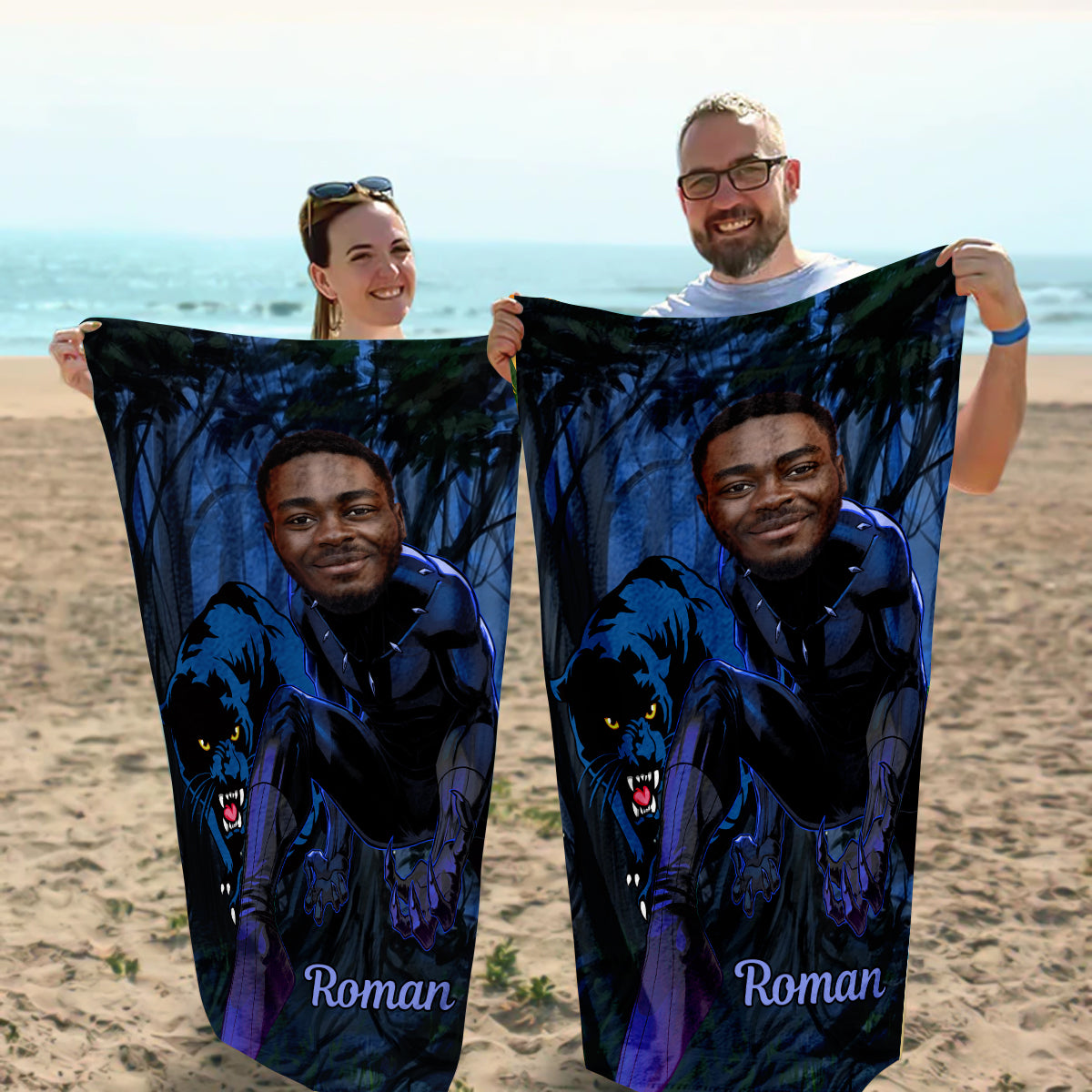 Black panther best sale beach towel