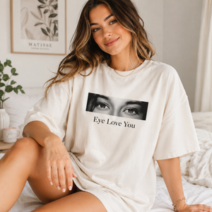 Custom Photo Human Eyes Shirt, Personalised Girlfriend Boyfriend Comfort Colors Shirt, Boyfriend Gifts, My Gf Is Looking At You , Eye Love You ,