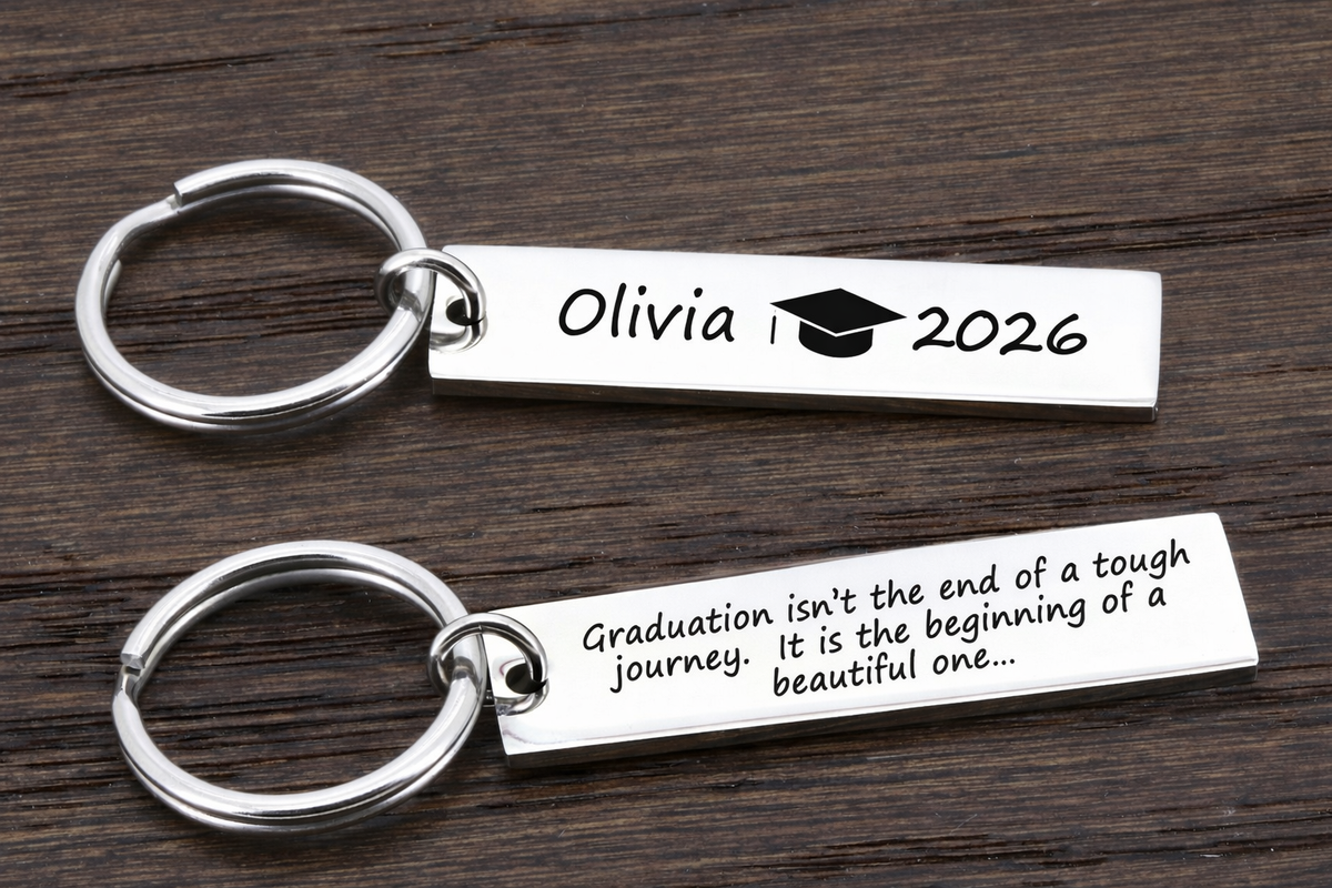 Graduation Gift for Her, Graduation Gift for Him, Class of 2026 Keychains, Bulk Graduation Gift for 2026, Personalized Graduation Keychain
