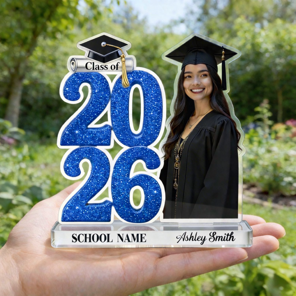 Custom Graduation Acrylic Plaque Class of 2026 Photo Gift Personalized Grad Keepsake