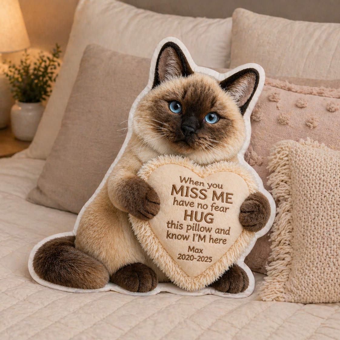 Custom Dog Cat Photo Memorial Pillow, Personalized Sympathy Keepsake, Remembrance Cushion, Bereavement Hug Gift
