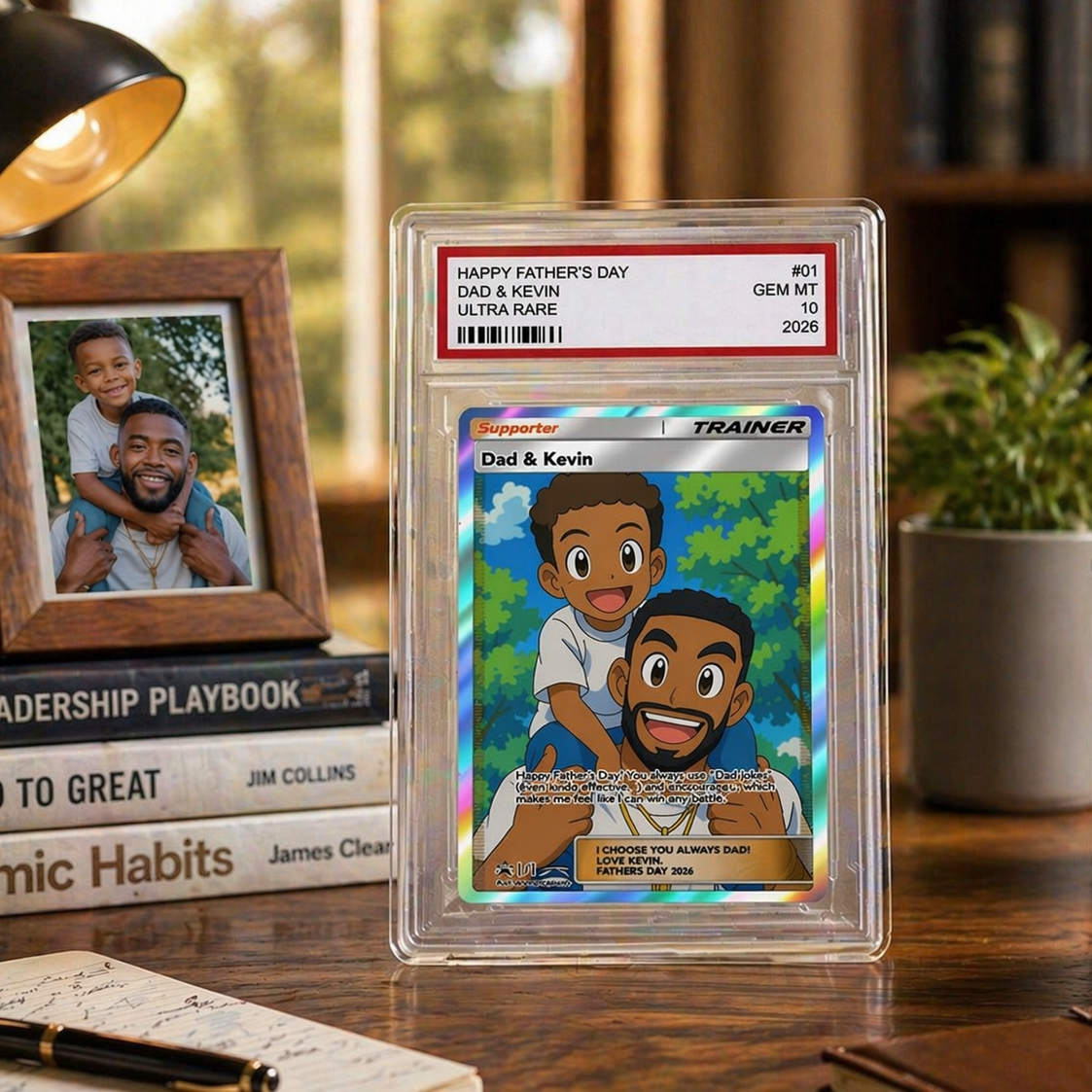 Custom Father's Day Card , Custom Mother's Day Card, Gift For Dad, Trainer Card, Father's Day Gift, Mother's Day Gift, Custom Pokemon Card