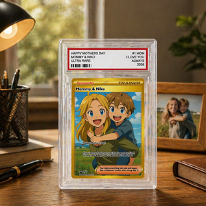Custom Father's Day Card , Custom Mother's Day Card, Gift For Dad, Trainer Card, Father's Day Gift, Mother's Day Gift, Custom Pokemon Card