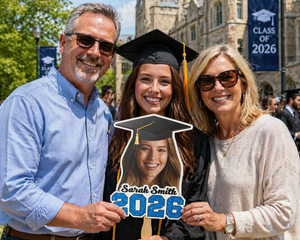 Grad Big Head Face Fan - Class of 2026 Graduate Party Favor