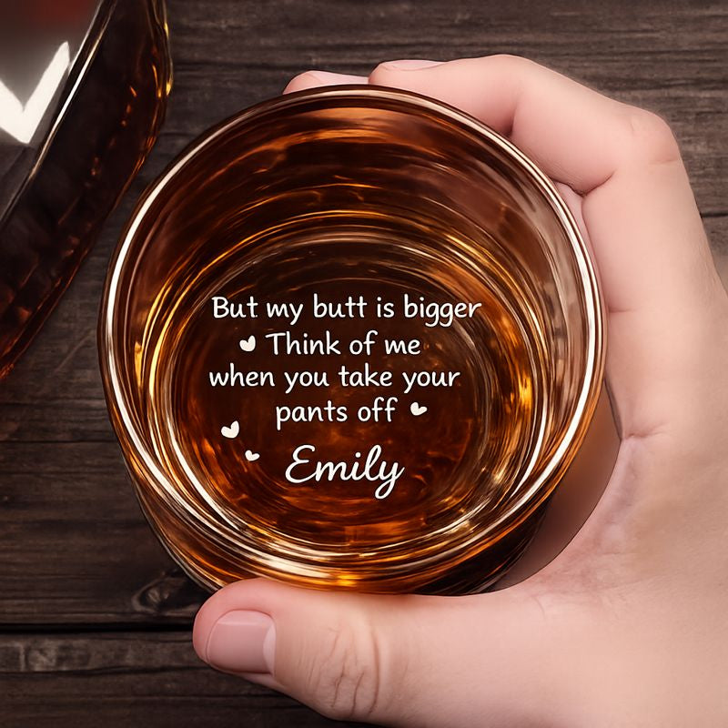I Love You Personalized Whiskey glass For Husband, Custom Whiskey glass For Him, Funny Valentine Gift For Men, Anniversary Gift