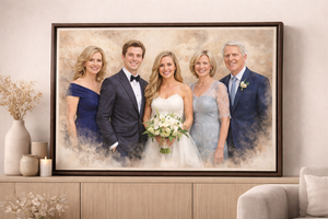 Realistic Merge Of Different Photos, Personalized Memorial Portrait, Add Deceased Loved One To Photo, Parents Gift, Gift For Mom
