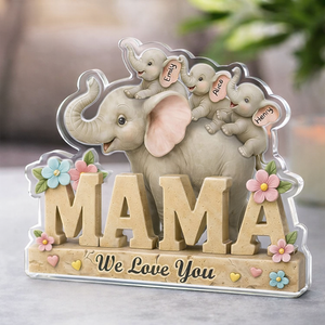 Custom Acrylic Plaque - Personalized Mother's Day Gifts For Mom, Grandma - Love You A Ton, Mama