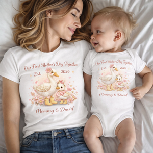 Personalized Mama Shirt, First Mothers Day Shirt, Our 1st Mothers Day Together Shirt, New Mom Gift, Custom Baby Name Tee