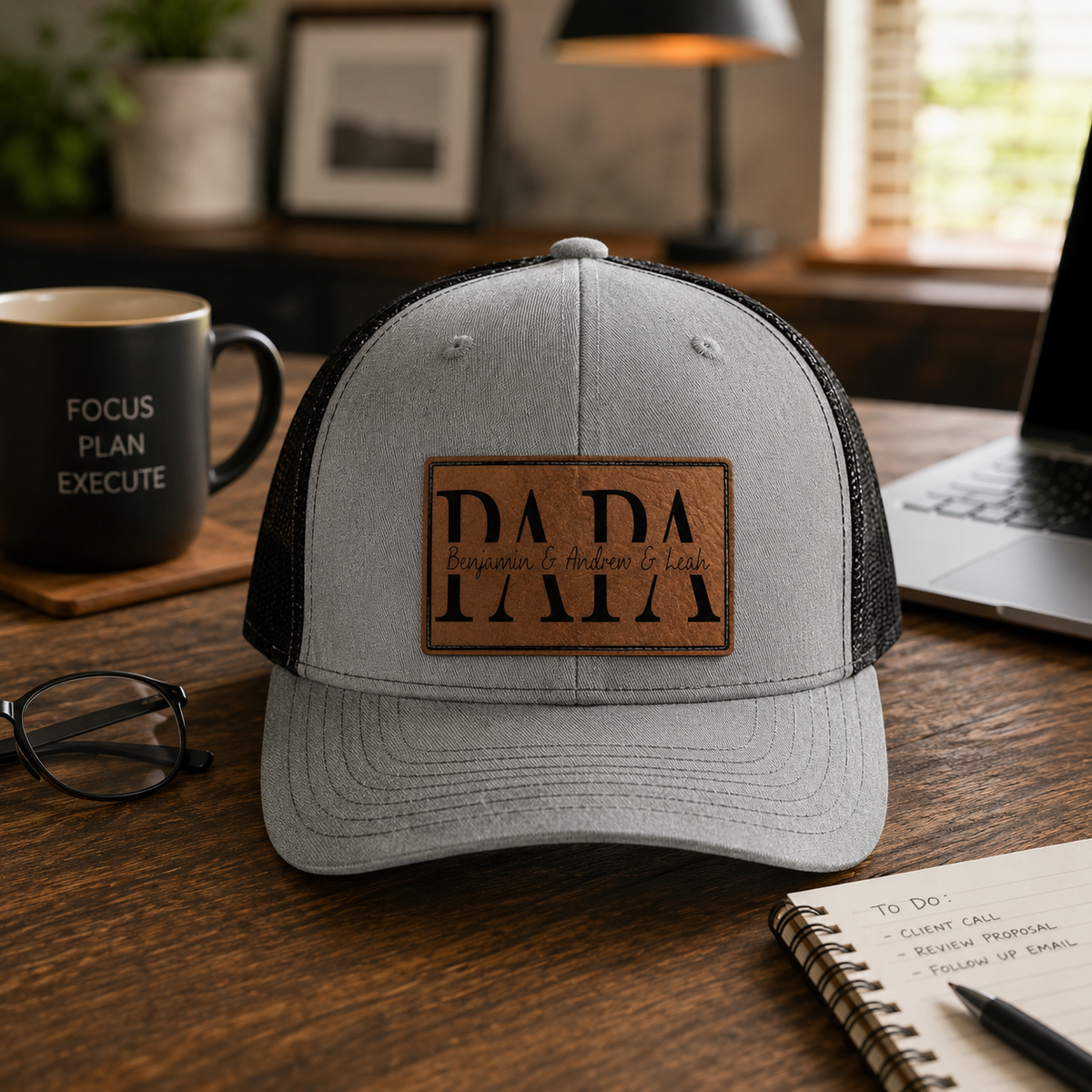 Custom Papa Hat with Kids Names - Personalized Dad Hat - Fathers Day Gift for Grandpa - Trucker Hat - Gift from Grandkids, Grandchildren