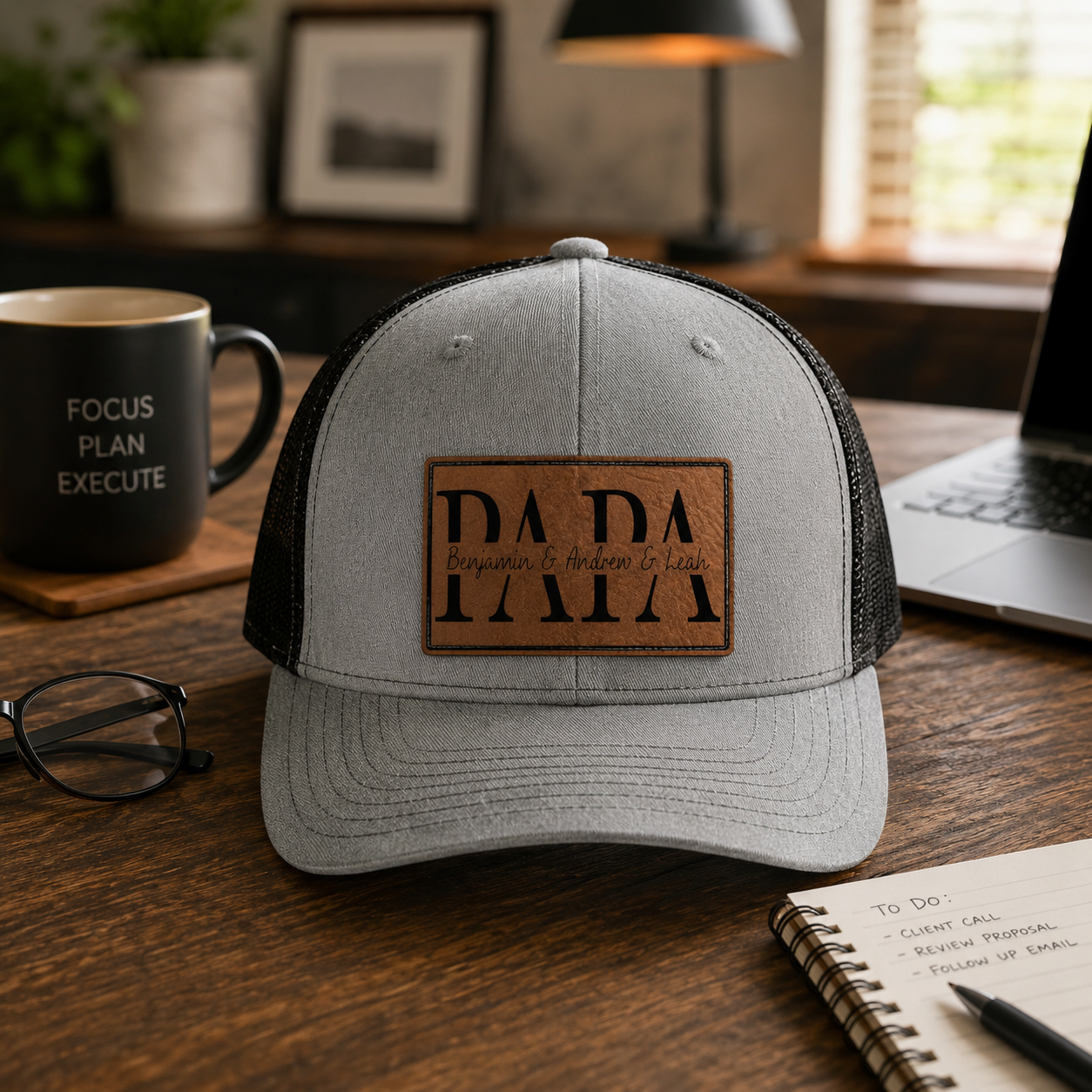 Custom Papa Hat with Kids Names - Personalized Dad Hat - Fathers Day Gift for Grandpa - Trucker Hat - Gift from Grandkids, Grandchildren