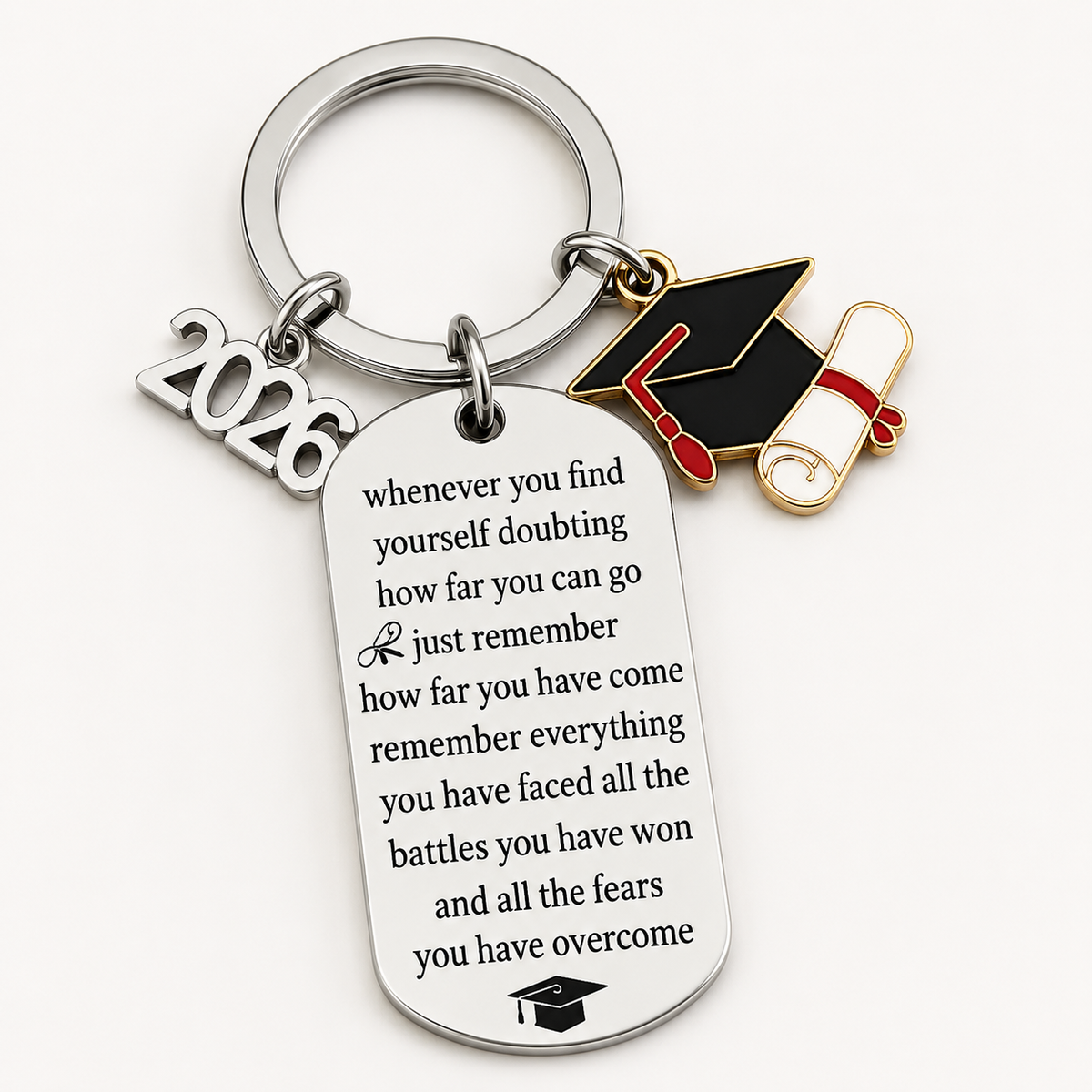 Graduation Keychain, Custom 2026 Graduation Keyring, Graduation Keepsake for Her, Him, Friend, Gift for Graduates, You Did It, Class of 2026