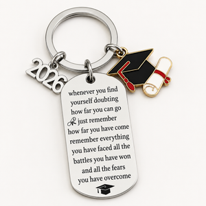 Graduation Keychain, Custom 2026 Graduation Keyring, Graduation Keepsake for Her, Him, Friend, Gift for Graduates, You Did It, Class of 2026