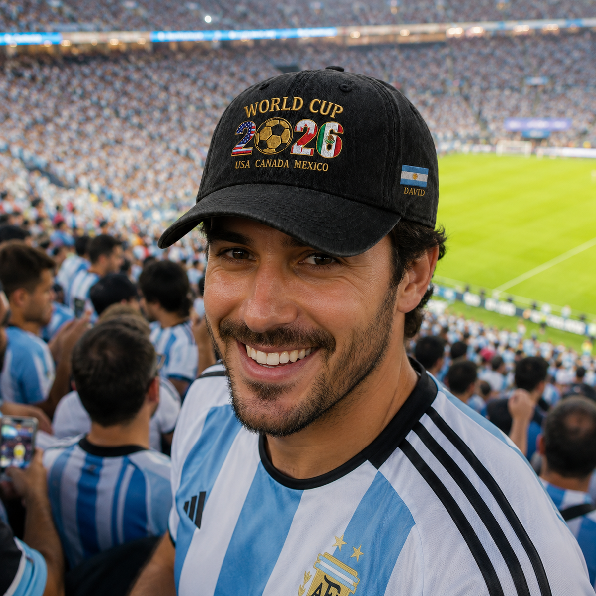 2026 World Cup Hat, Vintage Style Adjustable Cotton Cap, USA Canada Mexico Soccer Fan Dad Hat