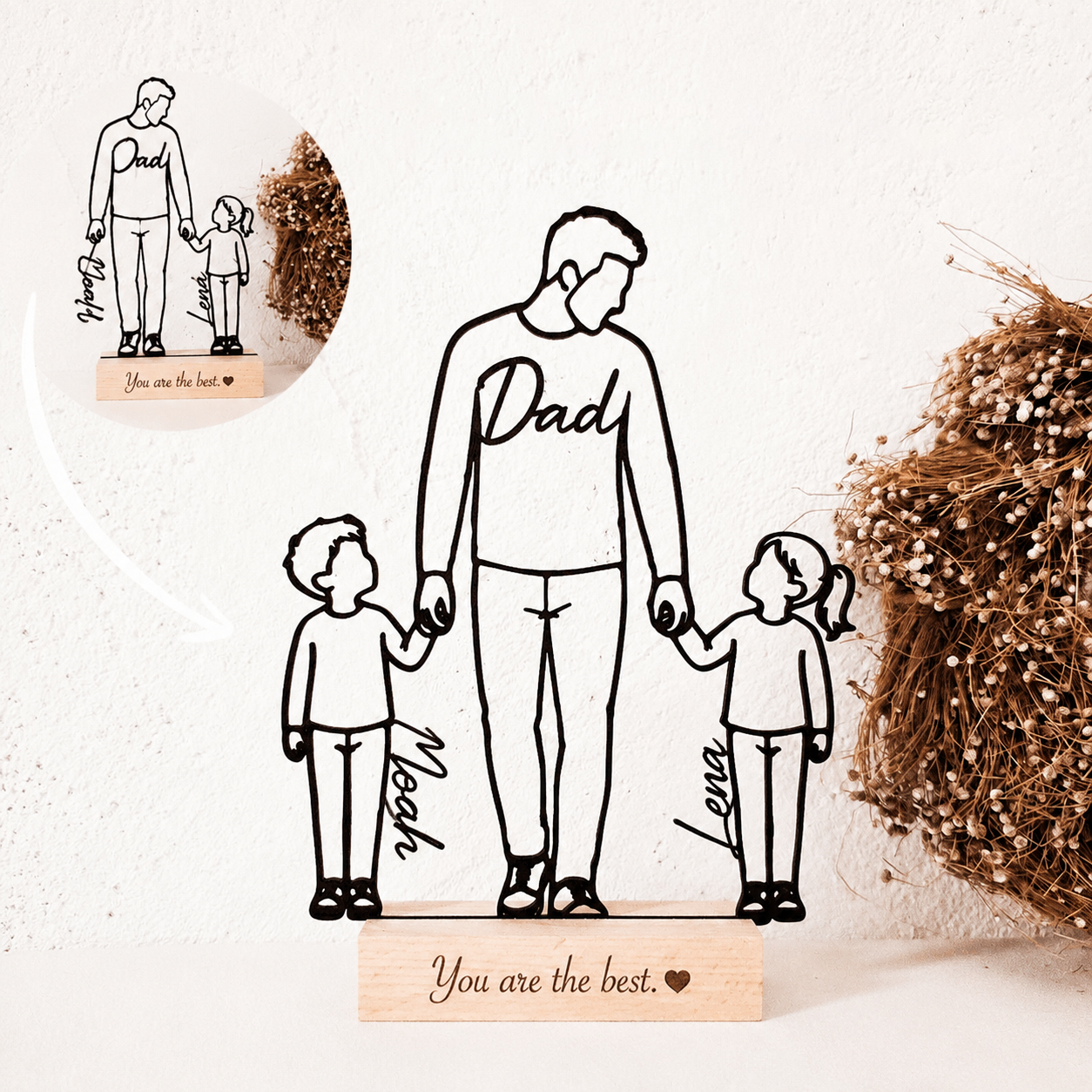 Best Dad Gift for Father's Day | Father's Day Gift | Personalized Gift for Dad with Children's Names | Father's Day Gift Idea