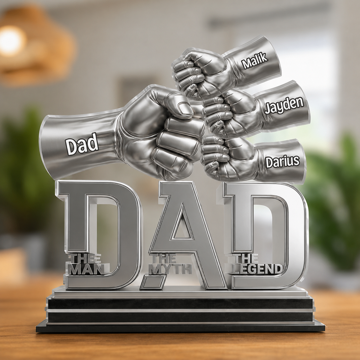Dad The Man The Myth The Legend - Personalized Custom Shaped Acrylic Plaque Father's Day Gift, Custom Gift For Papa, Dad, Husband