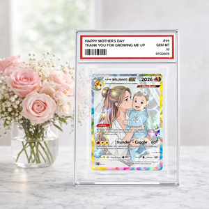 Personalized Mother s Day PKM Acrylic Card , Custom PKM Photo Cards, Mother s Day Gift, Gifts for Gamer Mom, Custom Pokemom Trainer Card
