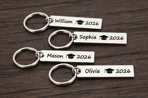 Graduation Gift for Her, Graduation Gift for Him, Class of 2026 Keychains, Bulk Graduation Gift for 2026, Personalized Graduation Keychain