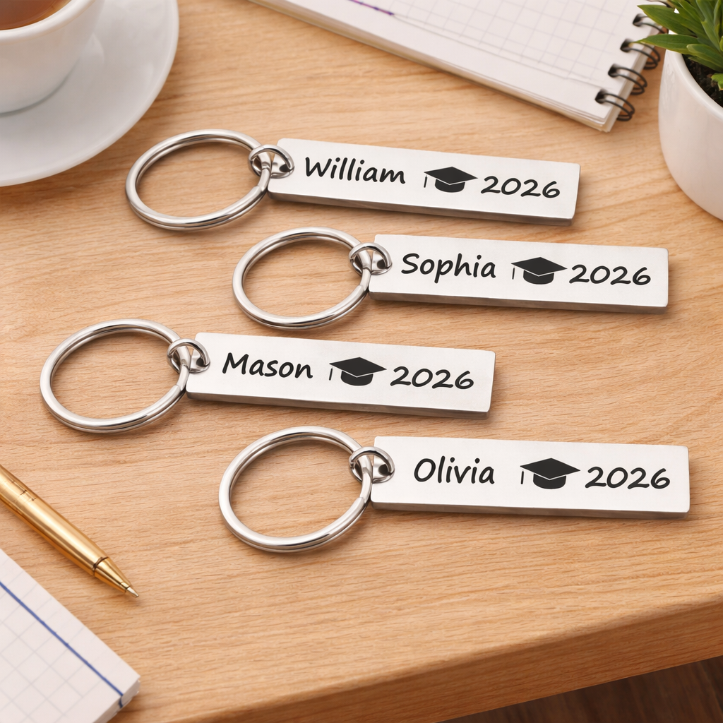 Graduation Gift for Her, Graduation Gift for Him, Class of 2026 Keychains, Bulk Graduation Gift for 2026, Personalized Graduation Keychain