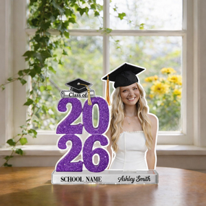 Custom Graduation Acrylic Plaque Class of 2026 Photo Gift Personalized Grad Keepsake