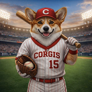 Custom Pet Sports Blanket | Personalized Dog Baseball Fleece Throw | Pet Portrait Stadium Decor