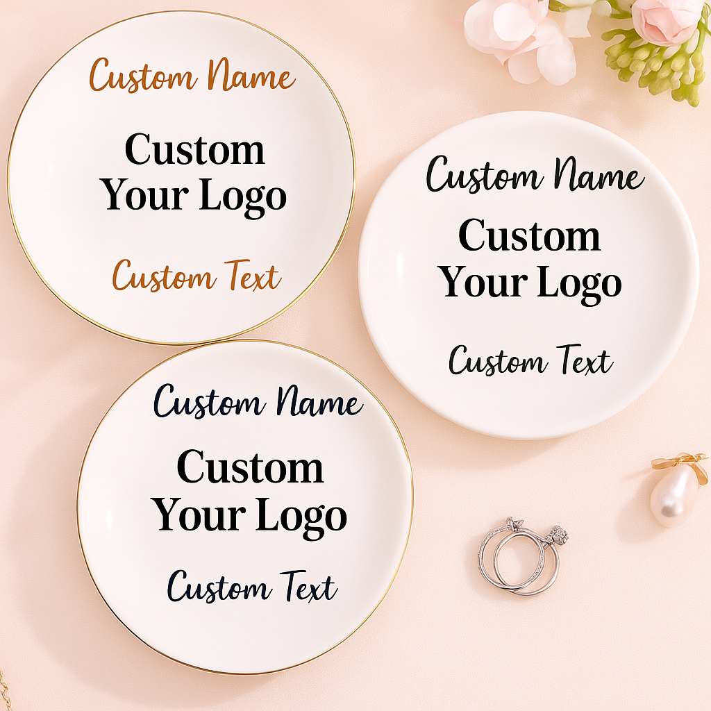 Personalized Name W/ College logo Ring Dish, University Jewelry Dish,College Trinket Jewelry Dish,Class of 2025,Custom Graduation Gift