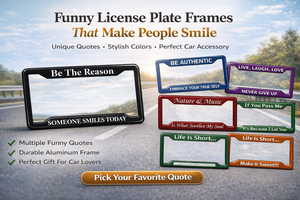 Personalized Heavy Duty License Plate Frame | Laser Engraved, No Decals Here! Custom Aluminum Car Tag Covers